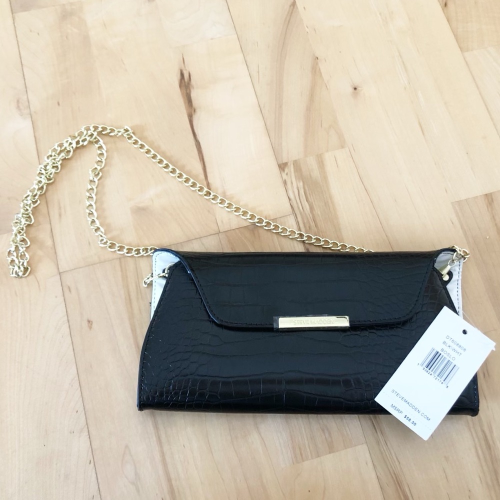 SALE NEW STEVE MADDEN CHAIN CLUTCH BAG